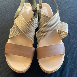 Sorel Cameron Slingback Platform Sandals size 9.5
